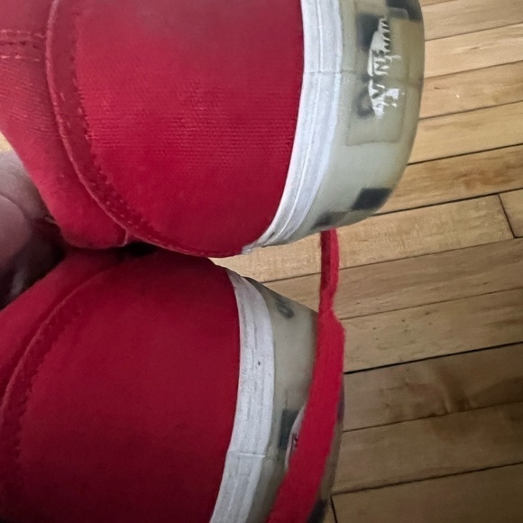 Vans Grade School Off The Wall red sneakers - Picture 7 of 9